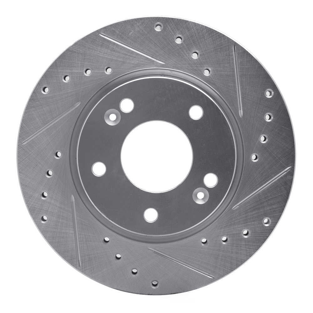 Dynamic Friction Company 631-03023R DFC Brake Rotor - Drilled And Slotted - Silver