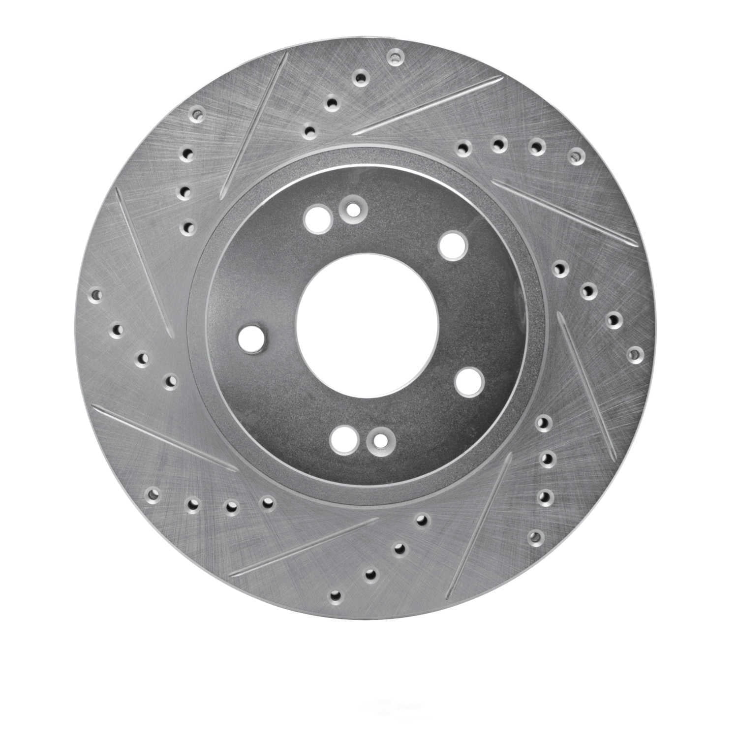 Dynamic Friction Company 631-03045L DFC Brake Rotor - Drilled And Slotted - Silver