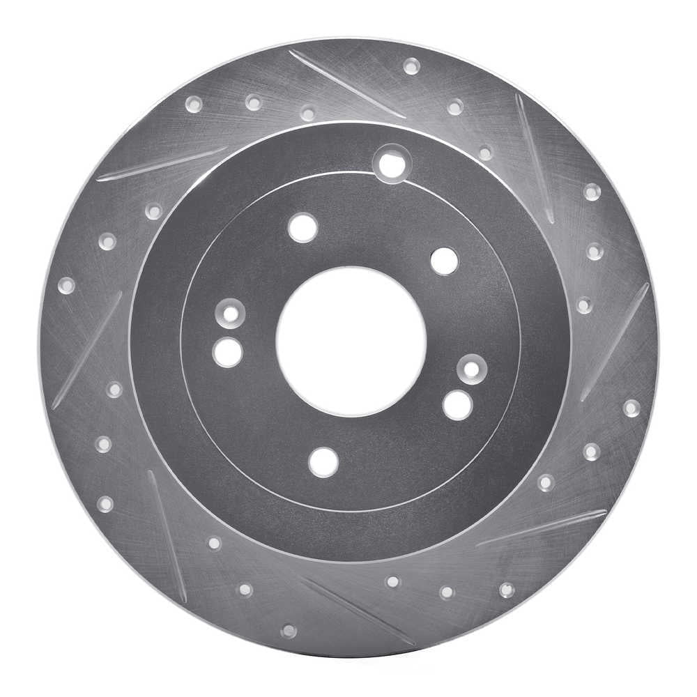 Dynamic Friction Company 631-03046R DFC Brake Rotor - Drilled And Slotted - Silver