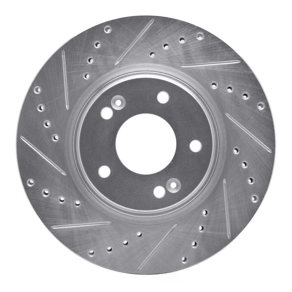 Dynamic Friction Company 631-03054L DFC Brake Rotor - Drilled And Slotted - Silver