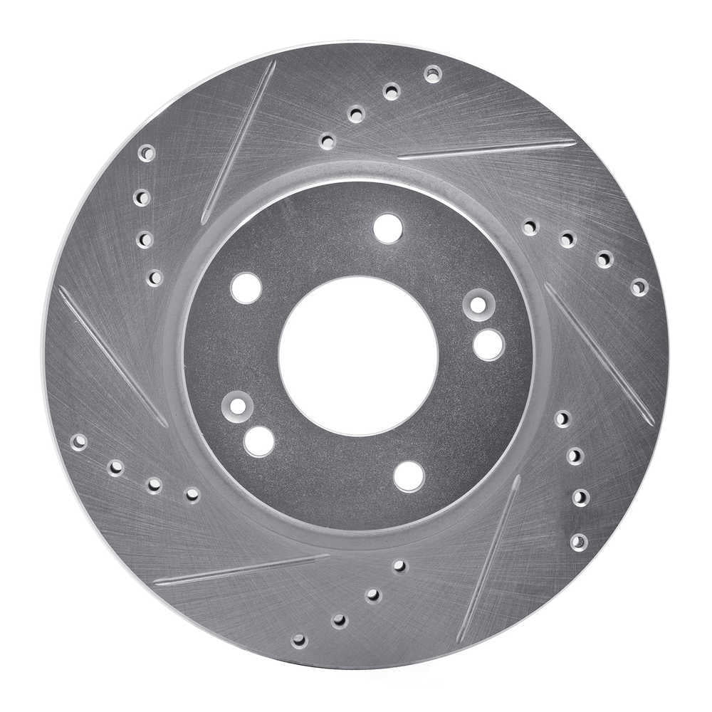 Dynamic Friction Company 631-03055L DFC Brake Rotor - Drilled And Slotted - Silver