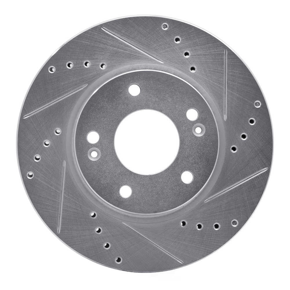 Dynamic Friction Company 631-03055R DFC Brake Rotor - Drilled And Slotted - Silver