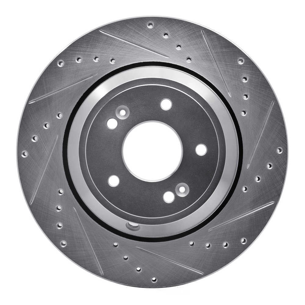 Dynamic Friction Company 631-03056R DFC Brake Rotor - Drilled And Slotted - Silver