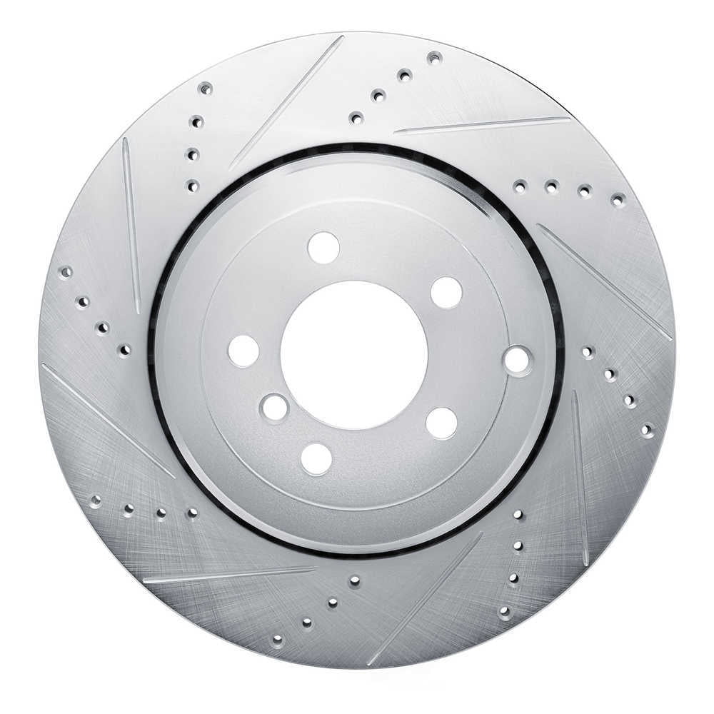 Dynamic Friction Company 631-11018L DFC Brake Rotor - Drilled And Slotted - Silver