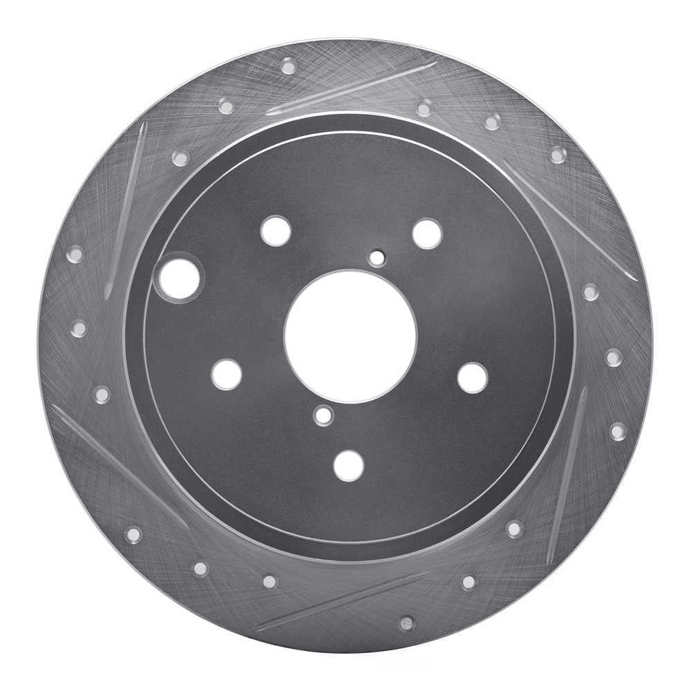 Dynamic Friction Company 631-13024L DFC Brake Rotor - Drilled And Slotted - Silver