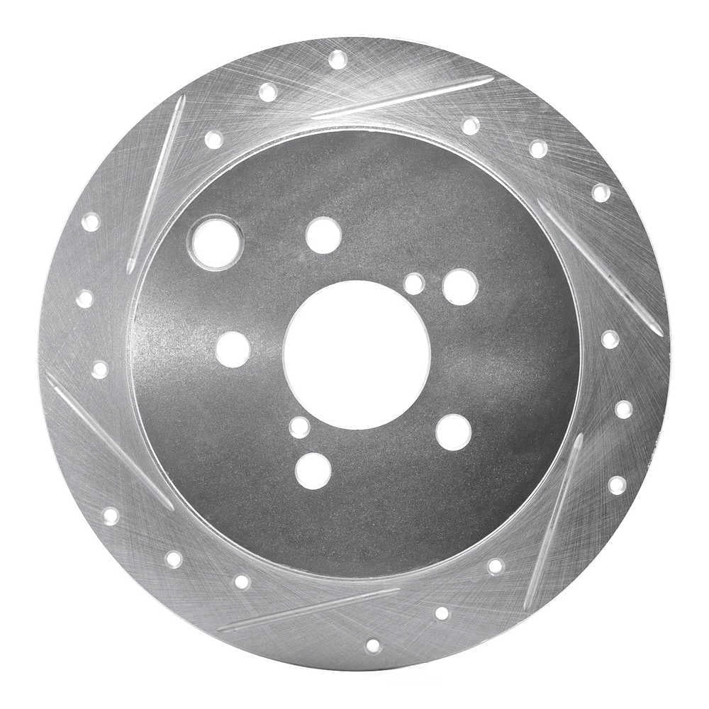 Dynamic Friction Company 631-13025L DFC Brake Rotor - Drilled And Slotted - Silver