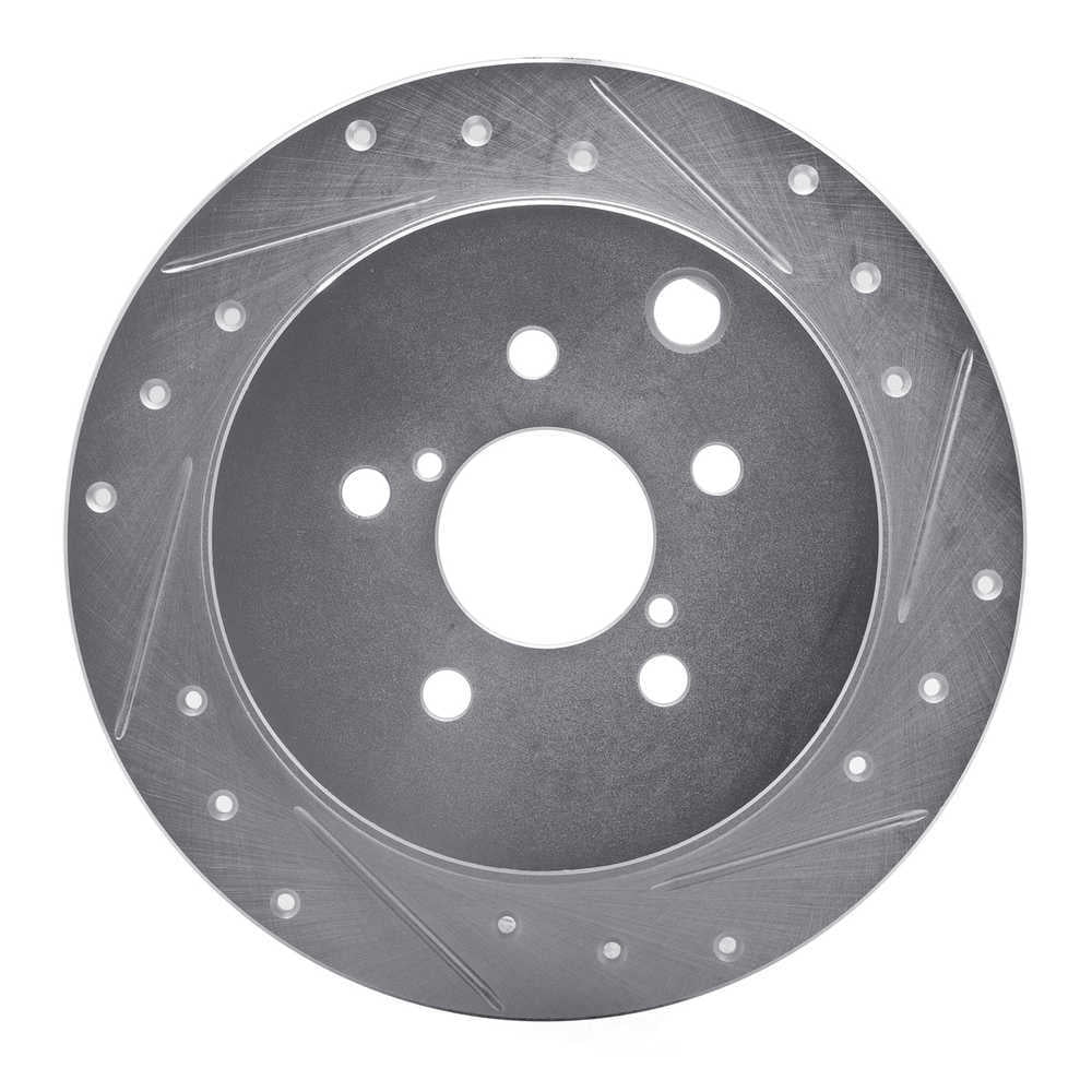 Dynamic Friction Company 631-13025R DFC Brake Rotor - Drilled And Slotted - Silver