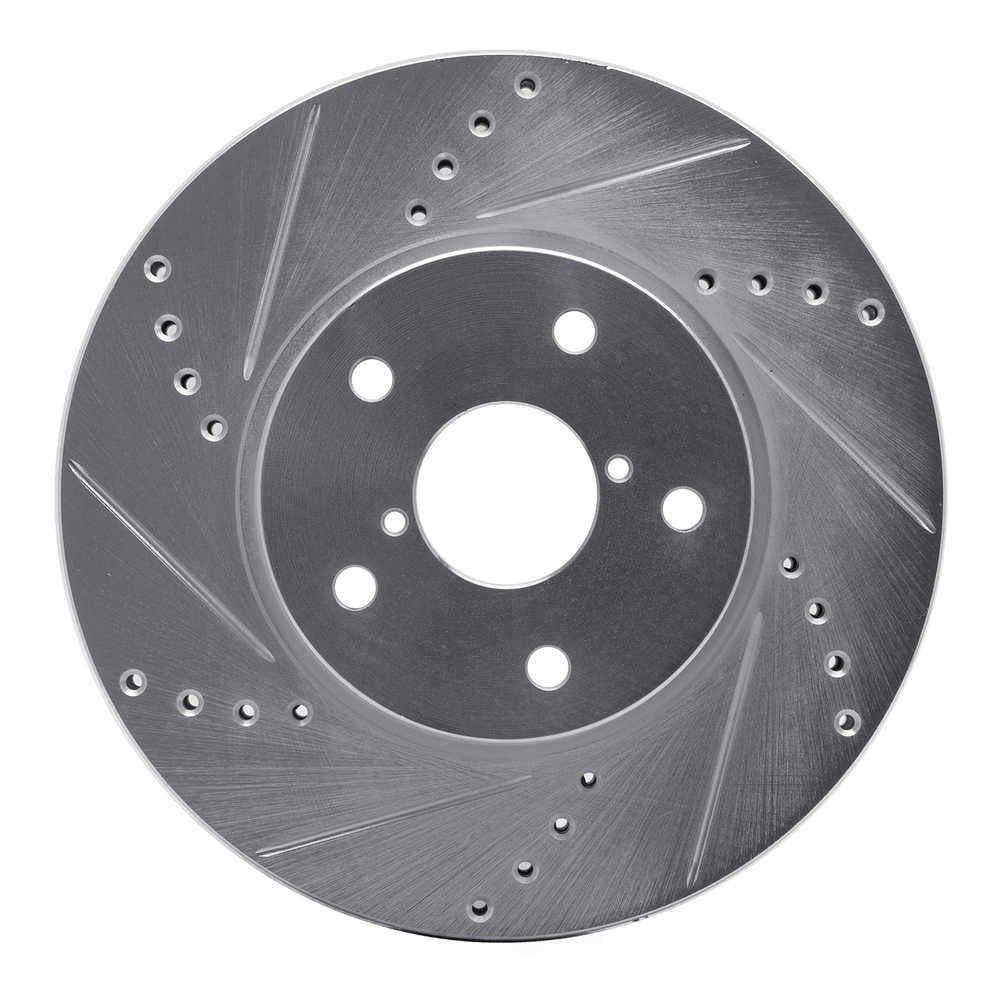Dynamic Friction Company 631-13026L DFC Brake Rotor - Drilled And Slotted - Silver