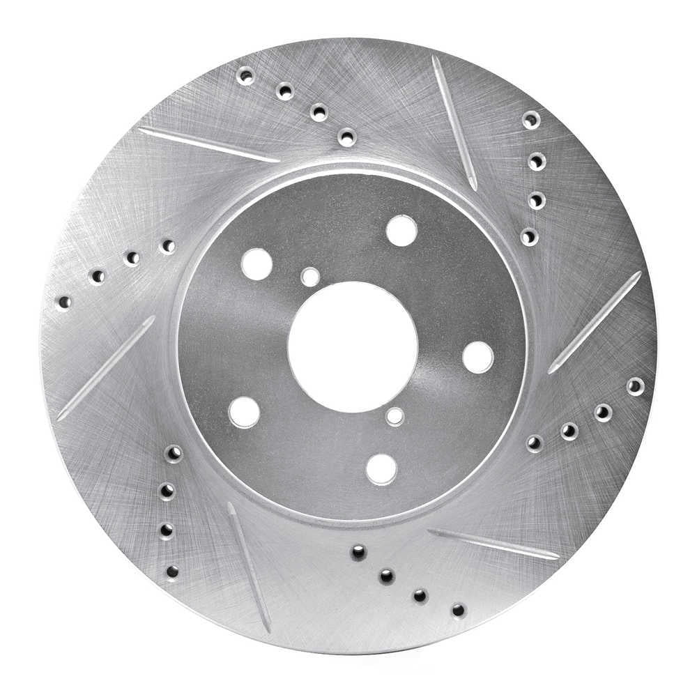Dynamic Friction Company 631-13026R DFC Brake Rotor - Drilled And Slotted - Silver