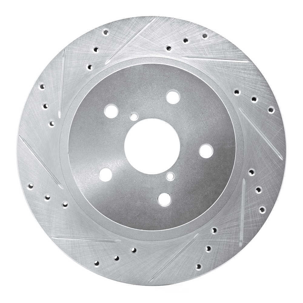 Dynamic Friction Company 631-13028L DFC Brake Rotor - Drilled And Slotted - Silver