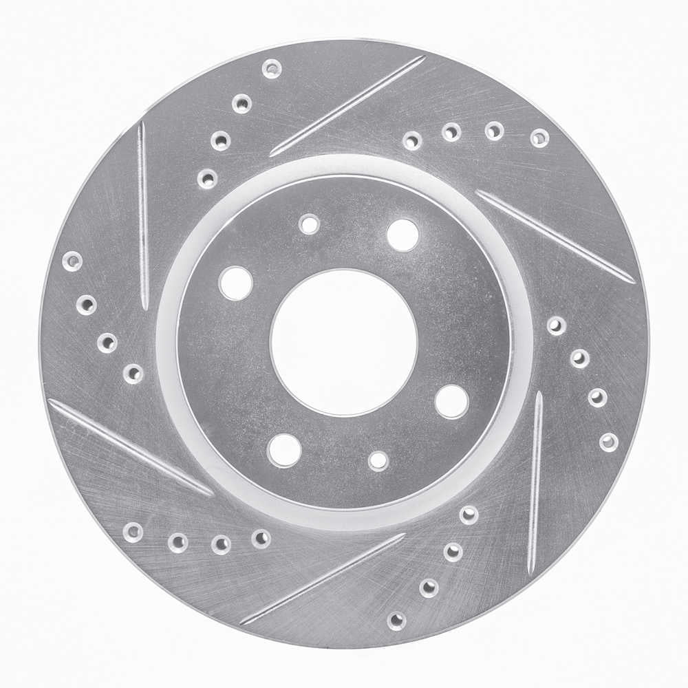 Dynamic Friction Company 631-20005L DFC Brake Rotor - Drilled And Slotted - Silver