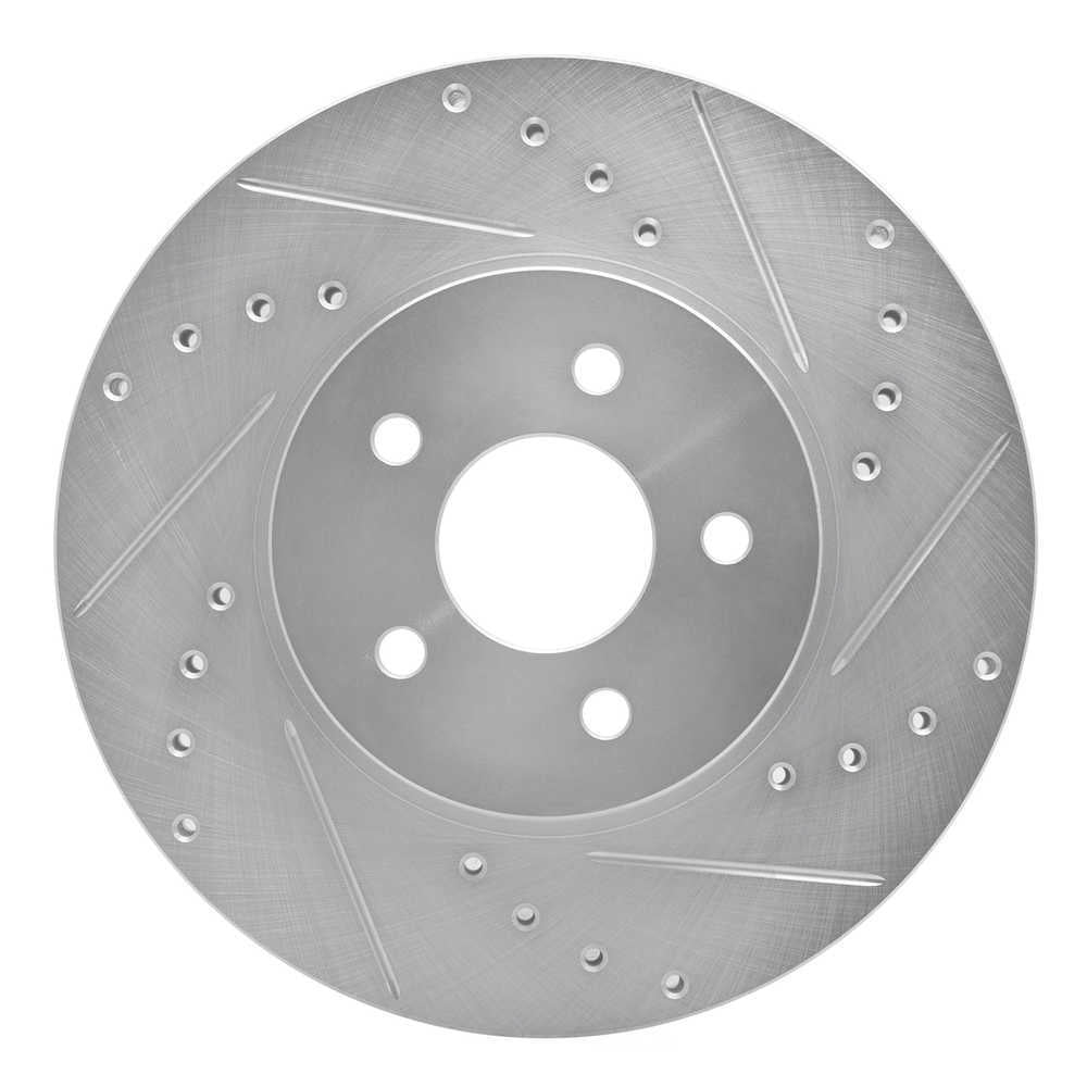 Dynamic Friction Company 631-20012R DFC Brake Rotor - Drilled And Slotted - Silver