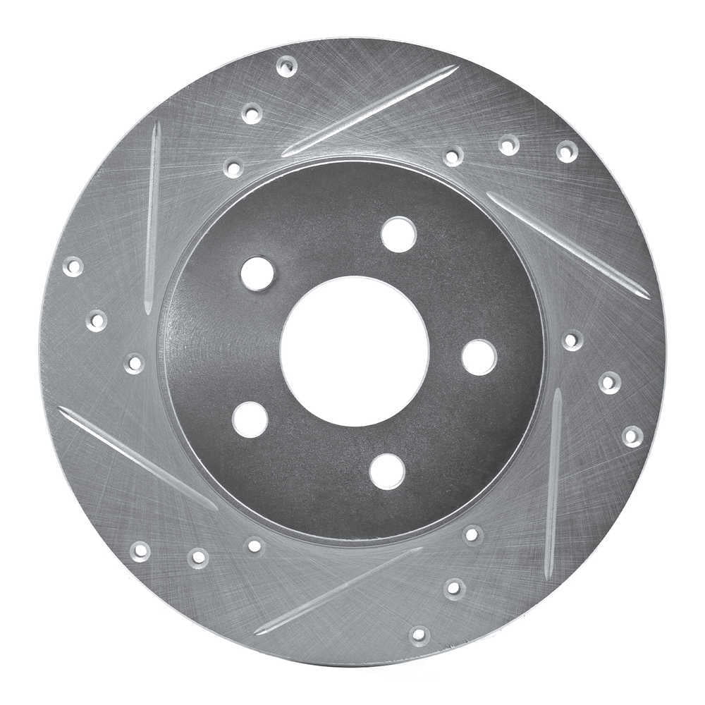 Dynamic Friction Company 631-20013L DFC Brake Rotor - Drilled And Slotted - Silver