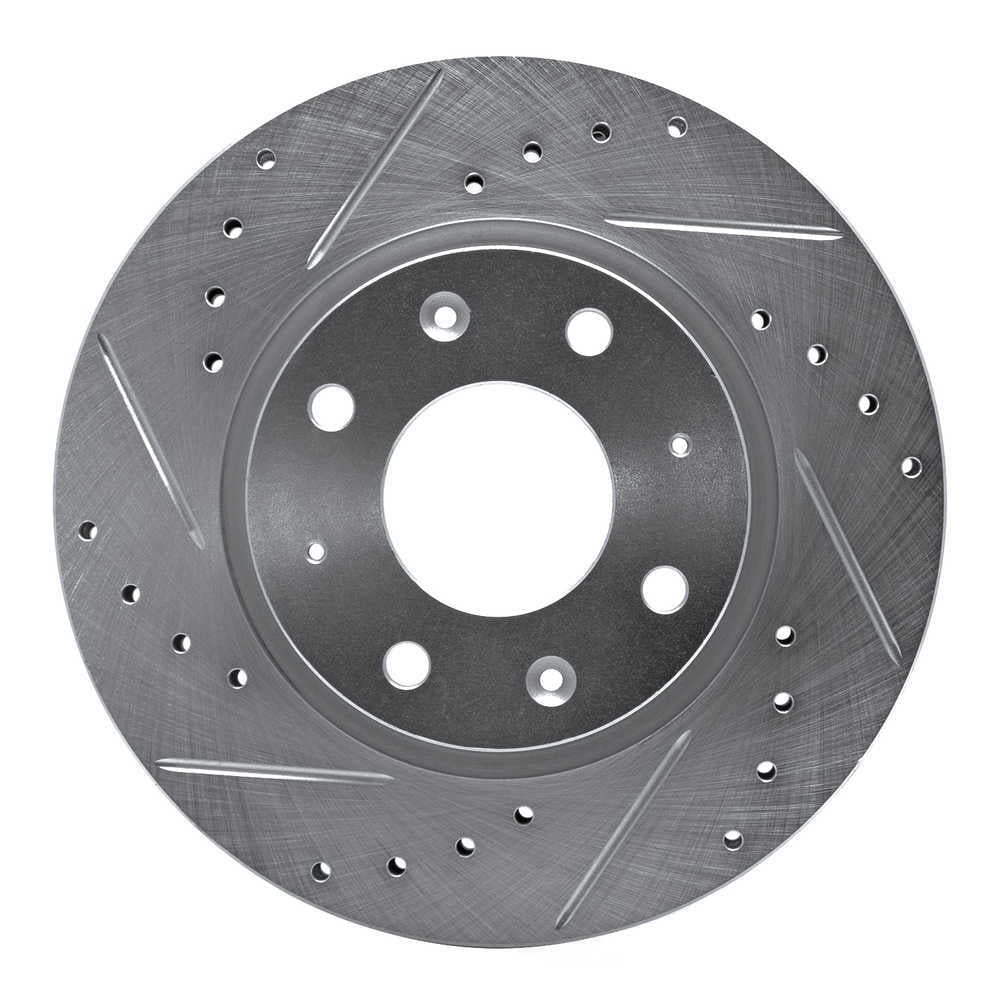 Dynamic Friction Company 631-21007L DFC Brake Rotor - Drilled And Slotted - Silver