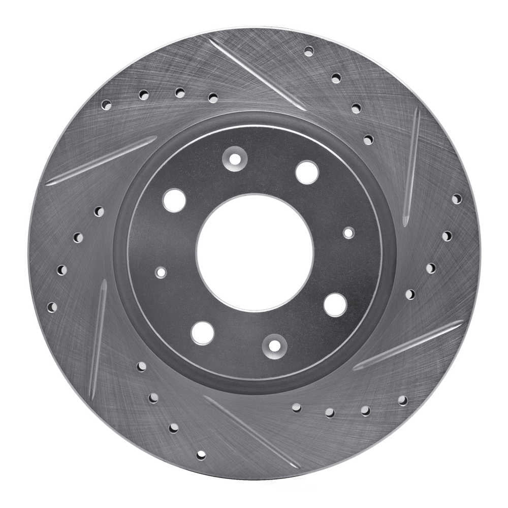 Dynamic Friction Company 631-21007R DFC Brake Rotor - Drilled And Slotted - Silver