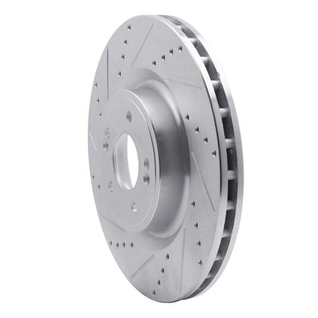 Brake Rotor - Drilled and Slotted - Silver 631-21038L