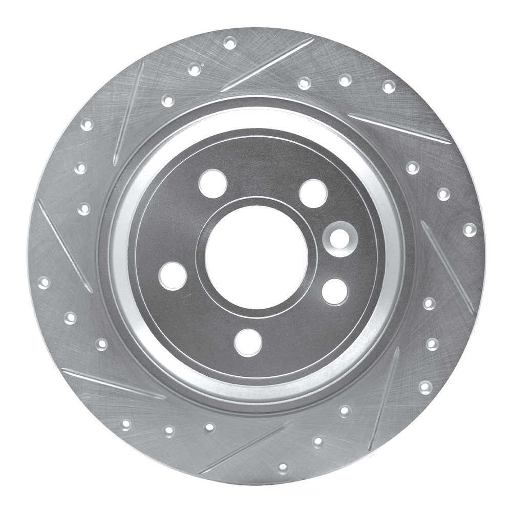 Dynamic Friction Company 631-27035L DFC Brake Rotor - Drilled And Slotted - Silver
