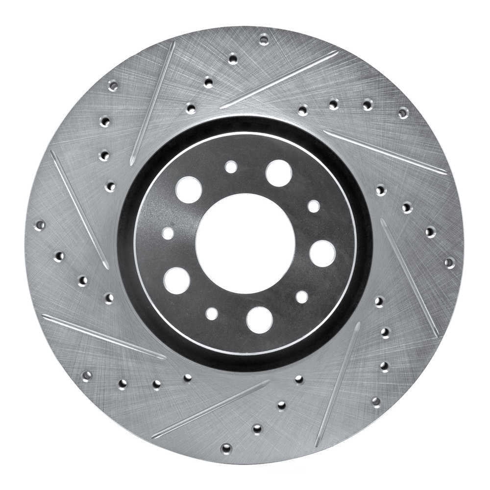 Dynamic Friction Company 631-27038L DFC Brake Rotor - Drilled And Slotted - Silver