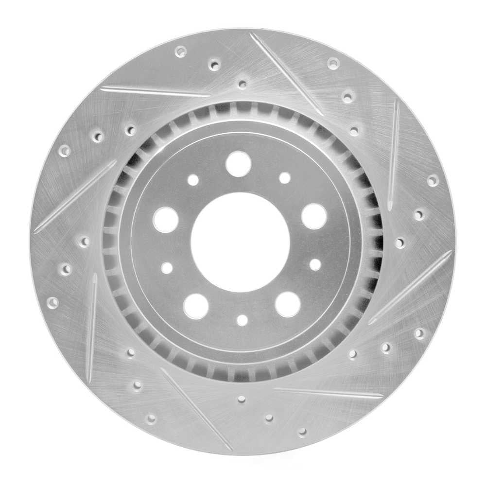 Dynamic Friction Company 631-27039R DFC Brake Rotor - Drilled And Slotted - Silver