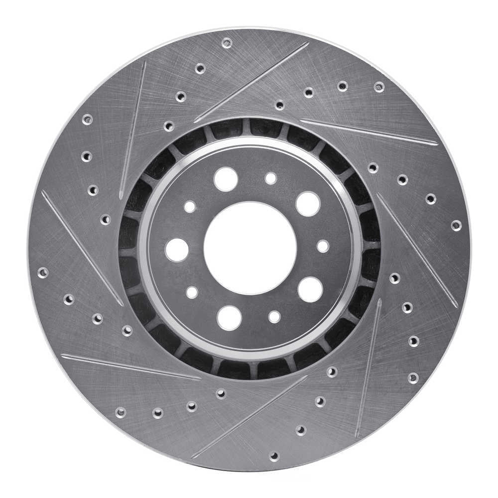 Dynamic Friction Company 631-27040L DFC Brake Rotor - Drilled And Slotted - Silver