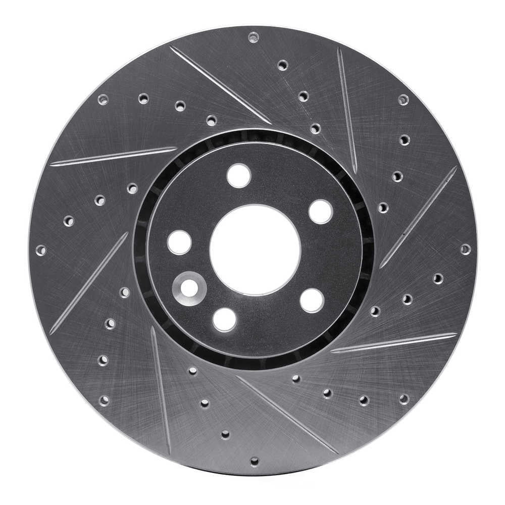 Dynamic Friction Company 631-27043R DFC Brake Rotor - Drilled And Slotted - Silver