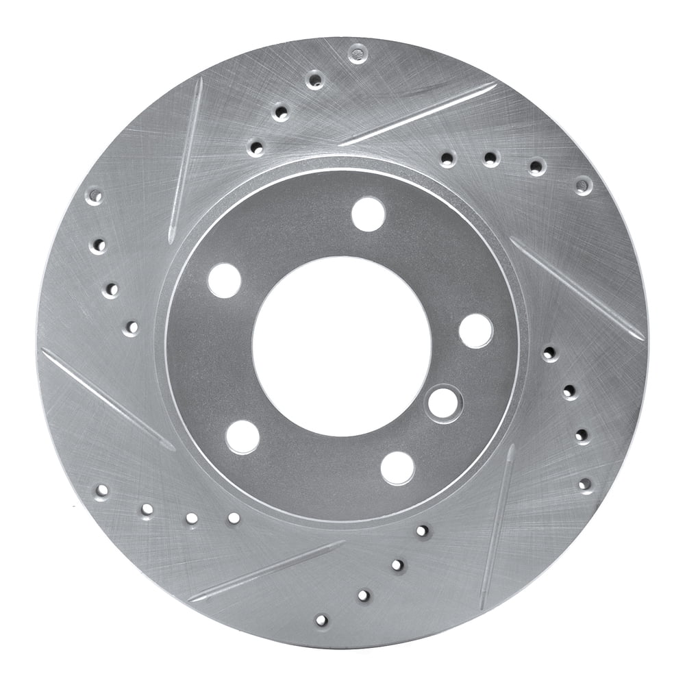 Dynamic Friction Company 631-31027L DFC Brake Rotor - Drilled And Slotted - Silver