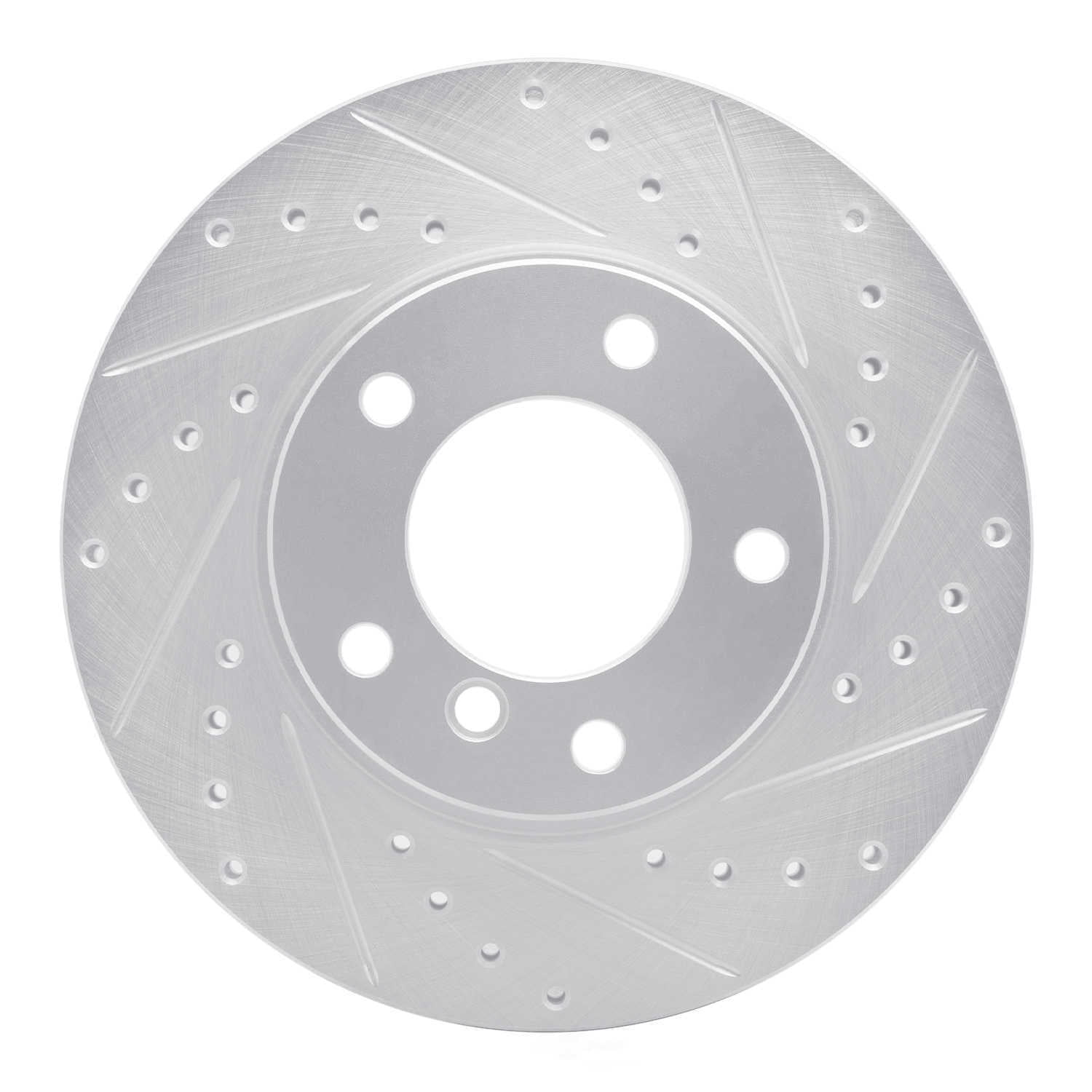 Dynamic Friction Company 631-31027R DFC Brake Rotor - Drilled And Slotted - Silver