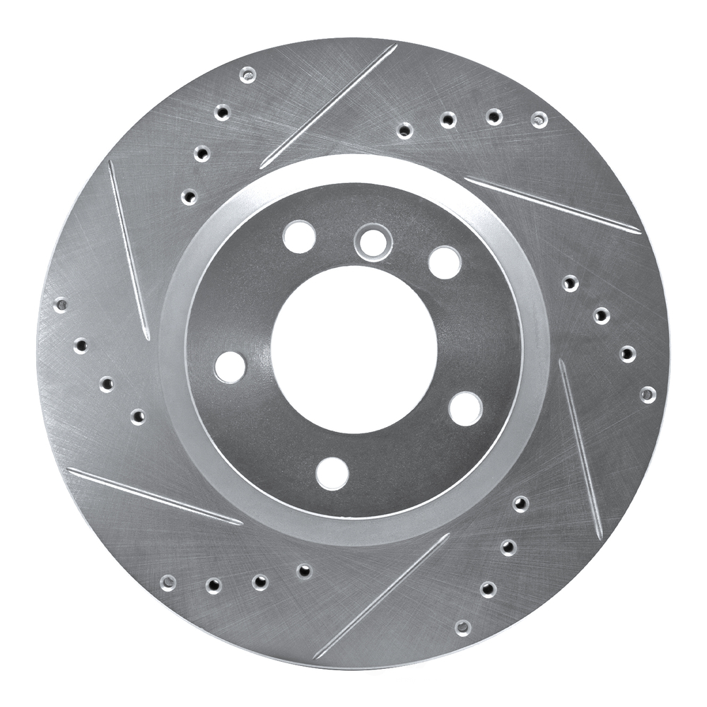 Dynamic Friction Company 631-31037D DFC Brake Rotor - Drilled And Slotted - Silver