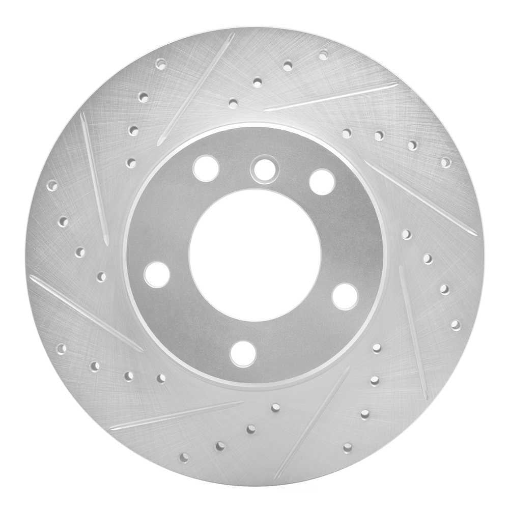 Dynamic Friction Company 631-31043L DFC Brake Rotor - Drilled And Slotted - Silver