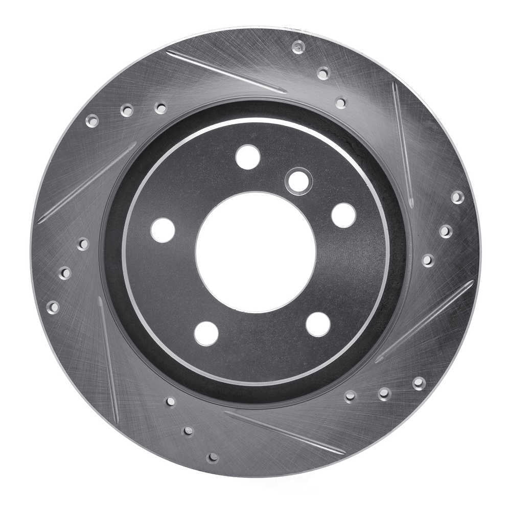 Dynamic Friction Company 631-31047R DFC Brake Rotor - Drilled And Slotted - Silver