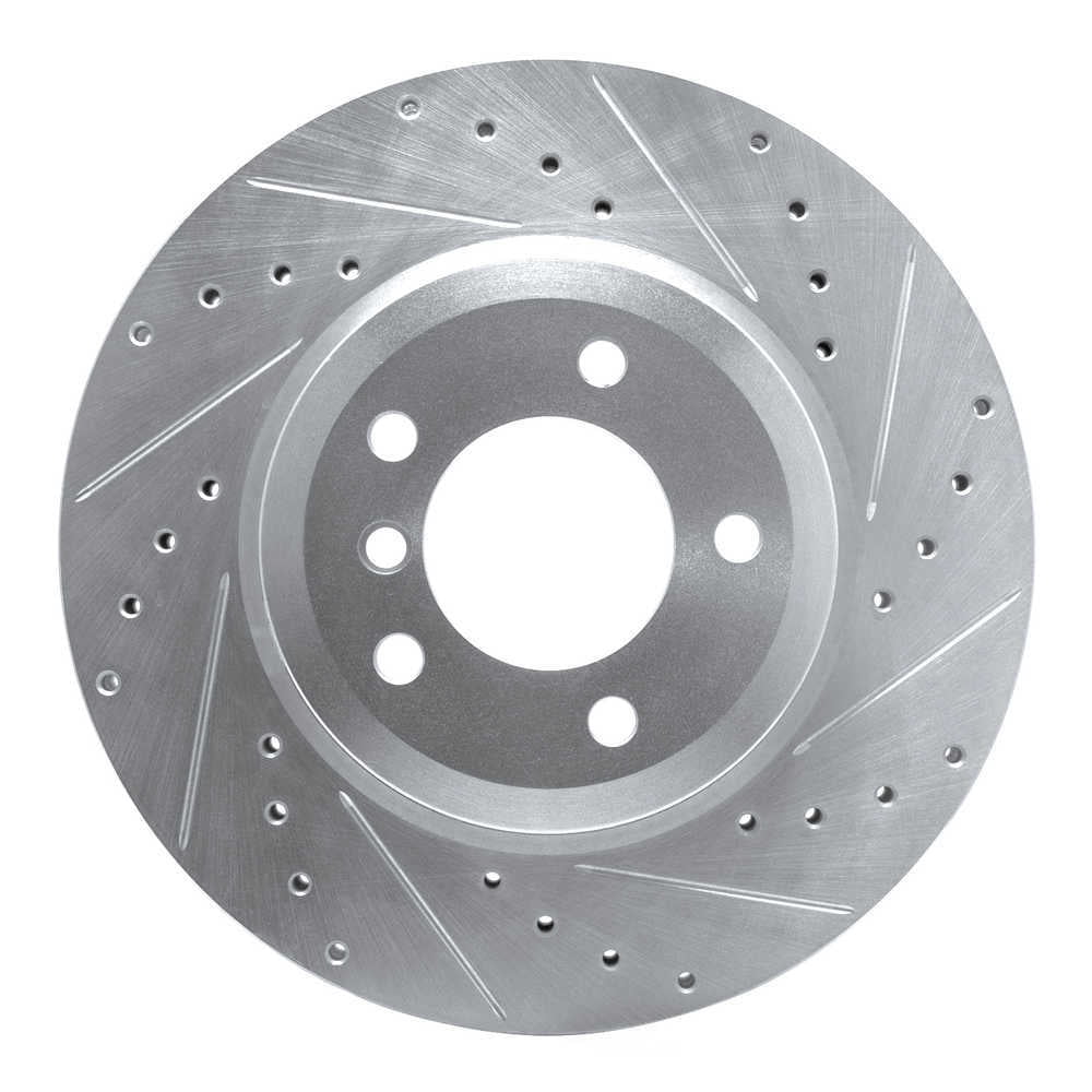 Dynamic Friction Company 631-31048R DFC Brake Rotor - Drilled And Slotted - Silver