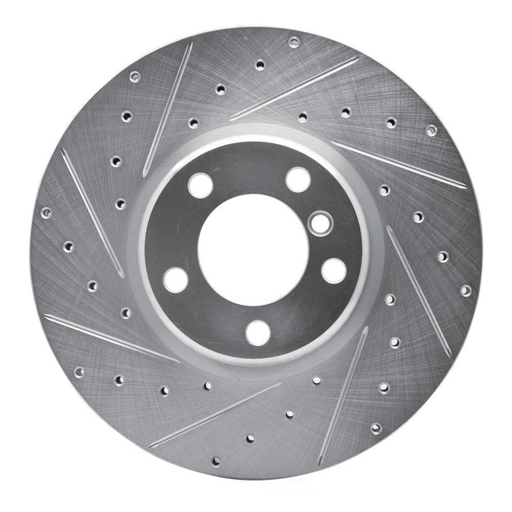 Dynamic Friction Company 631-31108L DFC Brake Rotor - Drilled And Slotted - Silver