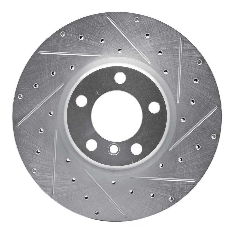 Dynamic Friction Company 631-31108R DFC Brake Rotor - Drilled And Slotted - Silver