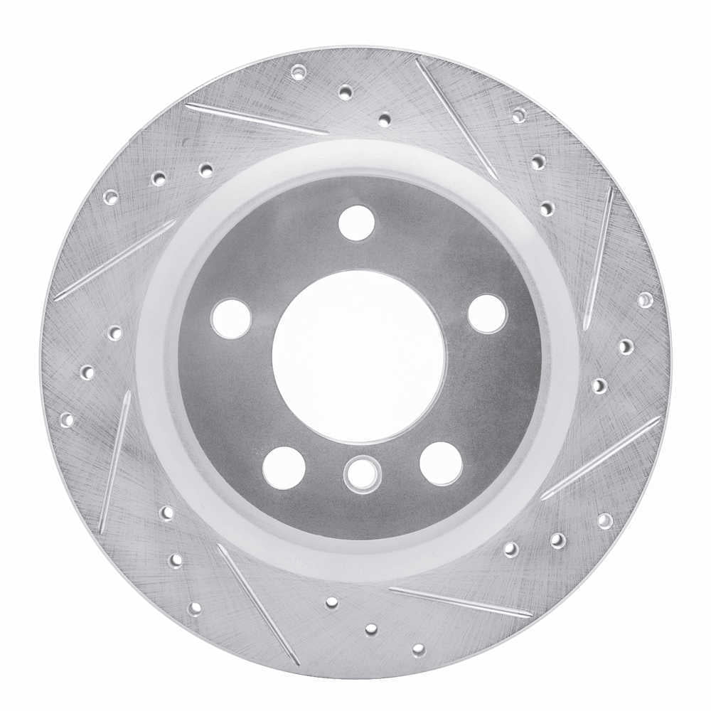Dynamic Friction Company 631-31111R DFC Brake Rotor - Drilled And Slotted - Silver