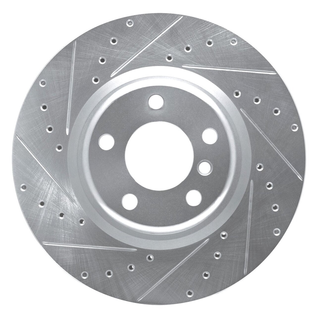 Dynamic Friction Company 631-31113L DFC Brake Rotor - Drilled And Slotted - Silver