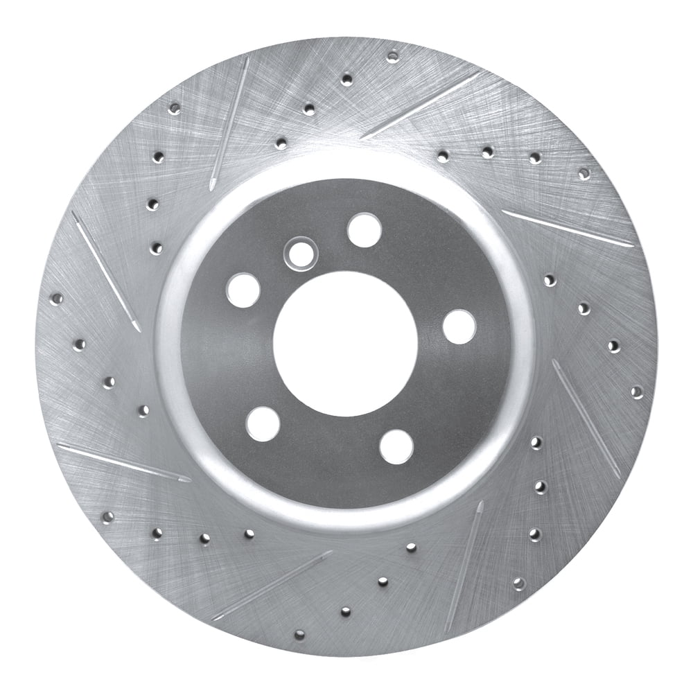 Dynamic Friction Company 631-31114L DFC Brake Rotor - Drilled And Slotted - Silver