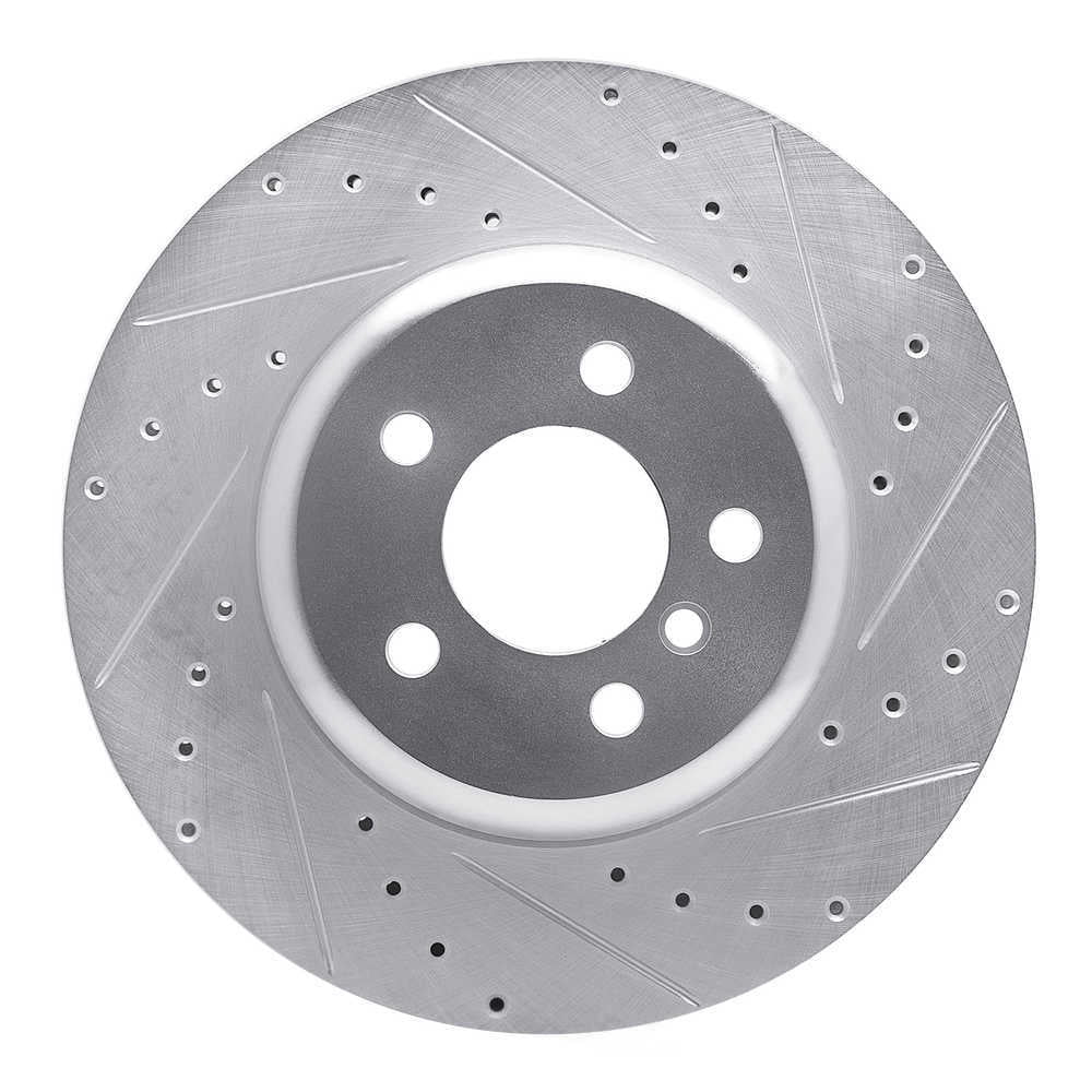 Dynamic Friction Company 631-31114R DFC Brake Rotor - Drilled And Slotted - Silver
