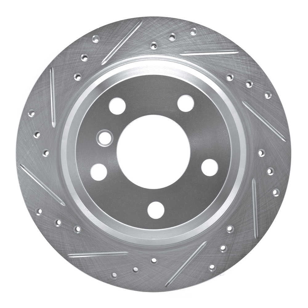 Dynamic Friction Company 631-31117L DFC Brake Rotor - Drilled And Slotted - Silver
