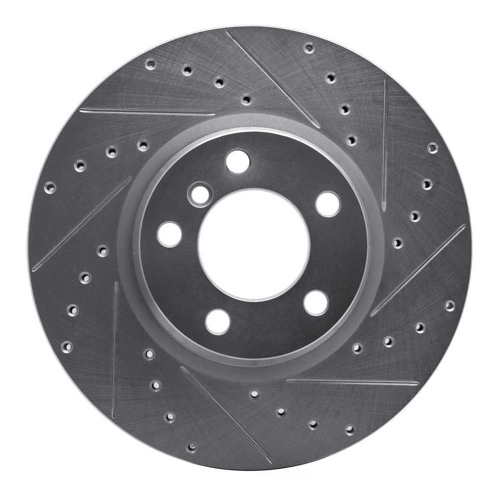 Dynamic Friction Company 631-31121R DFC Brake Rotor - Drilled And Slotted - Silver