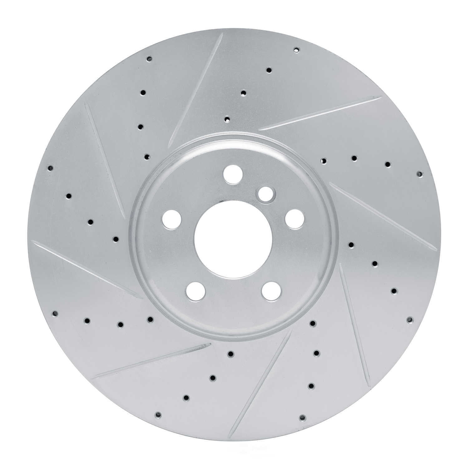 Dynamic Friction Company 631-31132D DFC Brake Rotor - Drilled And Slotted - Silver