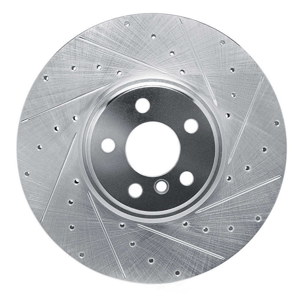 Dynamic Friction Company 631-31134D DFC Brake Rotor - Drilled And Slotted - Silver