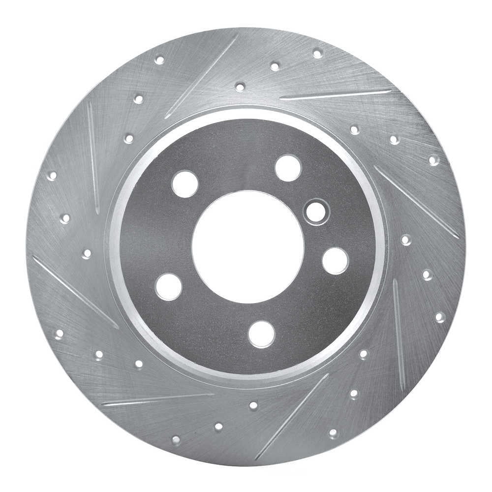 Dynamic Friction Company 631-31135L DFC Brake Rotor - Drilled And Slotted - Silver