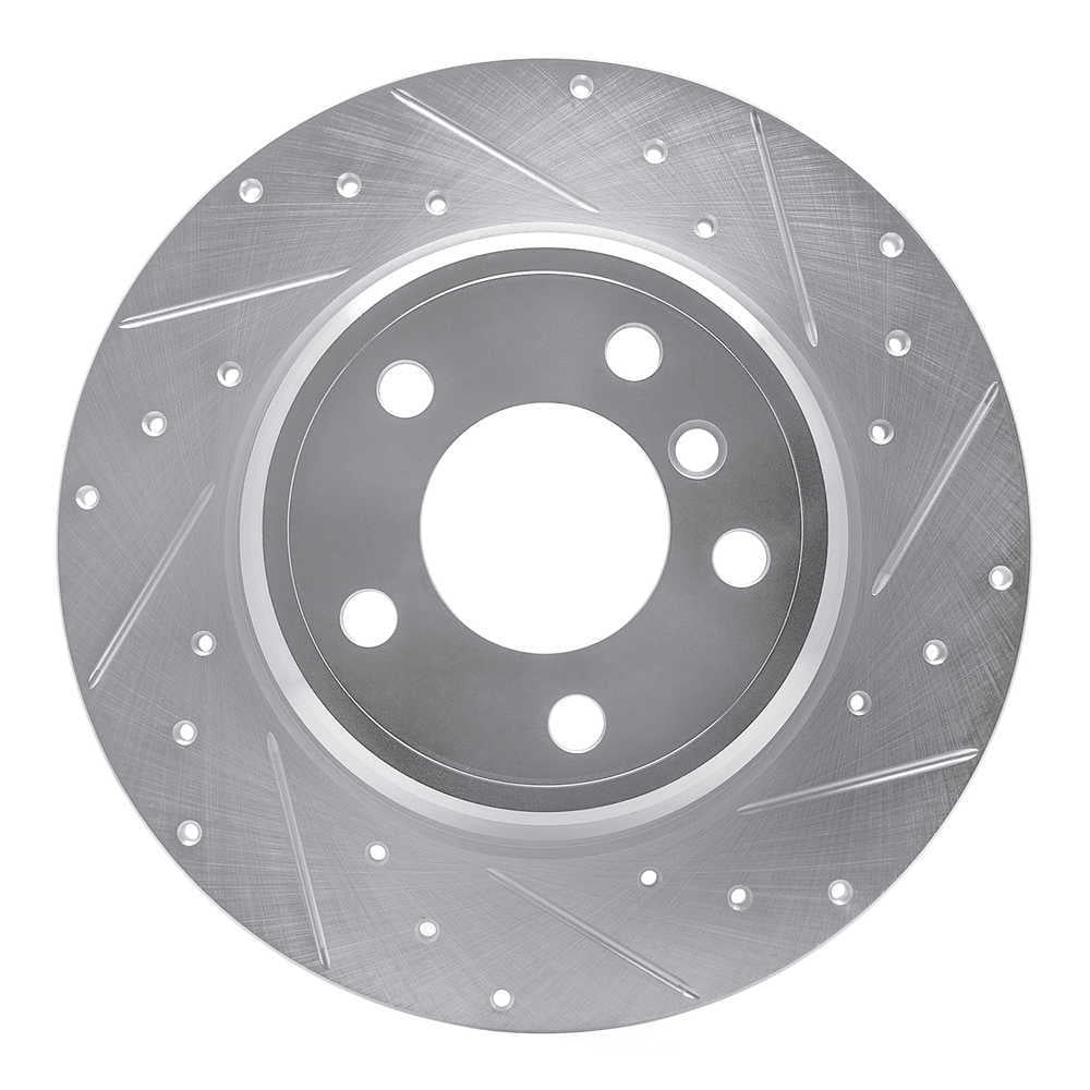 Dynamic Friction Company 631-31136R DFC Brake Rotor - Drilled And Slotted - Silver