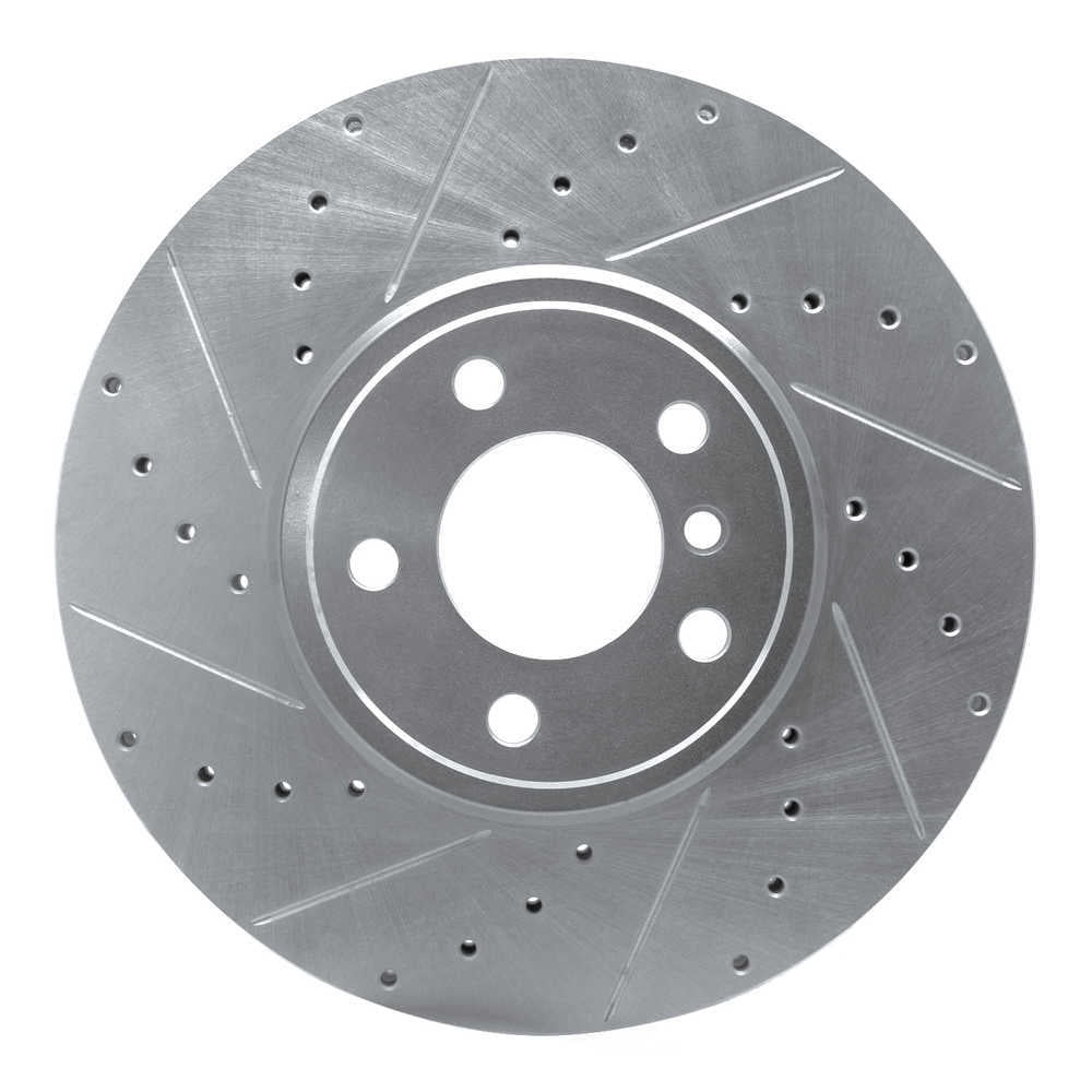 Dynamic Friction Company 631-31142L DFC Brake Rotor - Drilled And Slotted - Silver