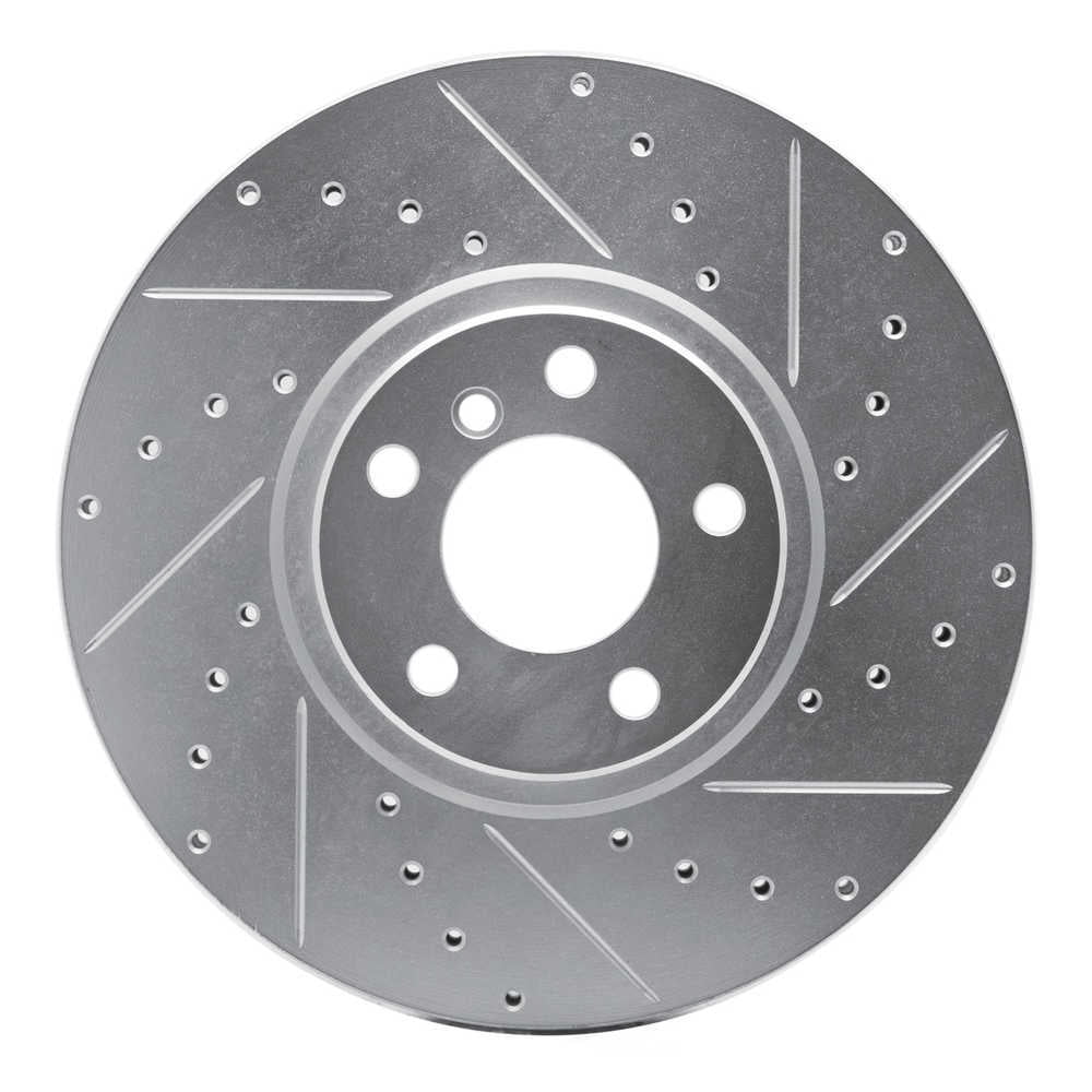 Dynamic Friction Company 631-31142R DFC Brake Rotor - Drilled And Slotted - Silver