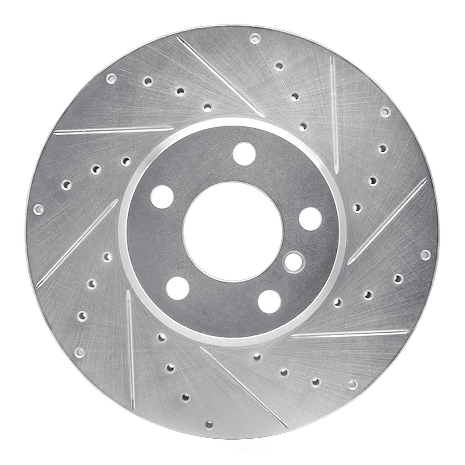 Dynamic Friction Company 631-31144R DFC Brake Rotor - Drilled And Slotted - Silver