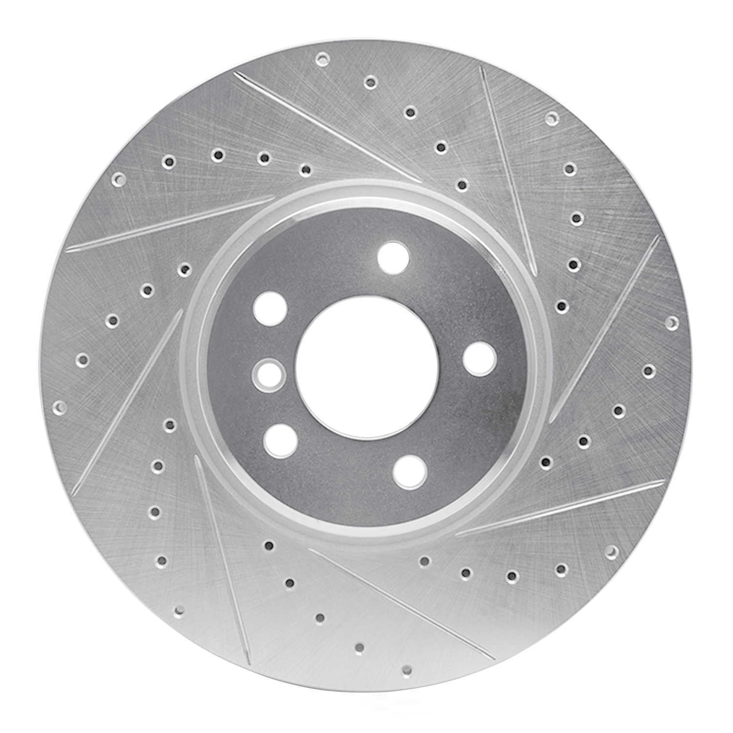 Dynamic Friction Company 631-31145R DFC Brake Rotor - Drilled And Slotted - Silver