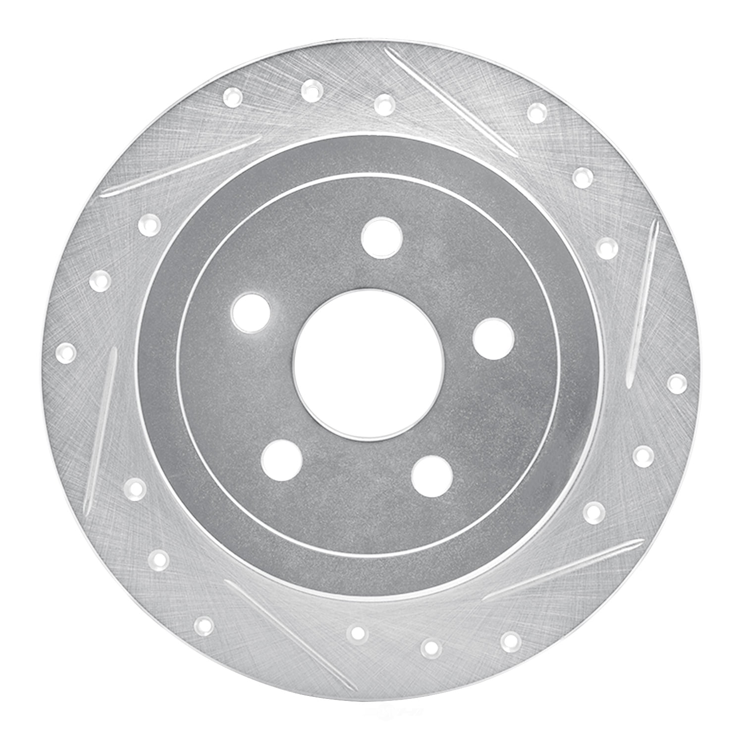 Dynamic Friction Company 631-39011R DFC Brake Rotor - Drilled And Slotted - Silver