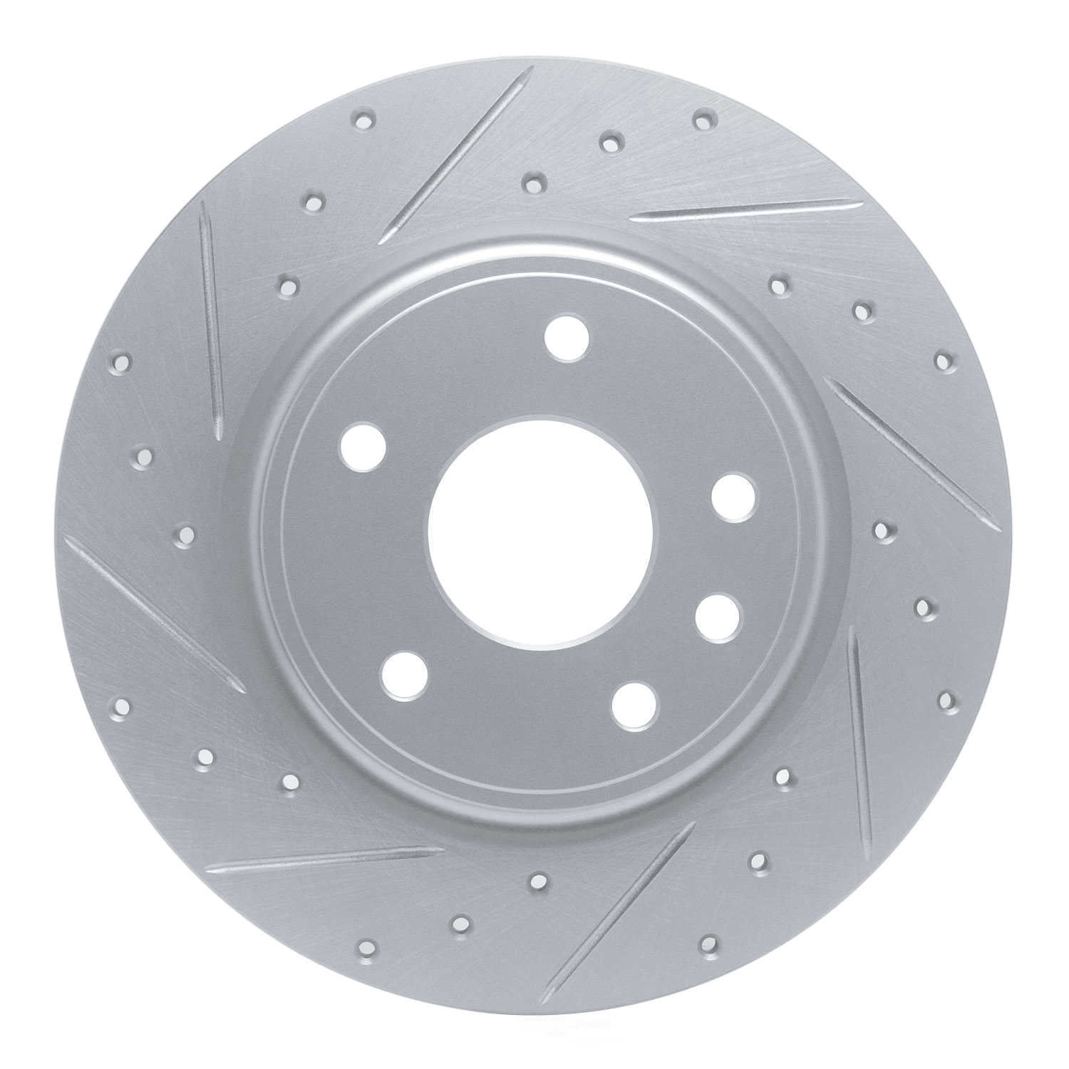 Dynamic Friction Company 631-39030L DFC Brake Rotor - Drilled And Slotted - Silver