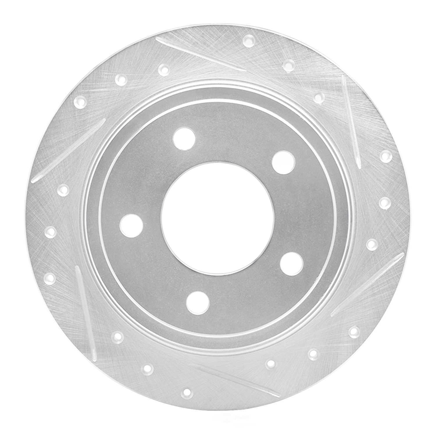 Dynamic Friction Company 631-40012R DFC Brake Rotor - Drilled And Slotted - Silver